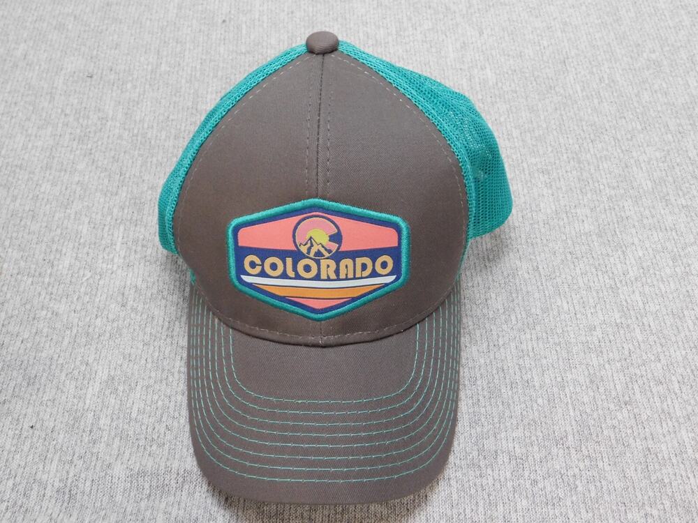 Colorado Trucker Hat Teal Mesh Back Unisex Cap